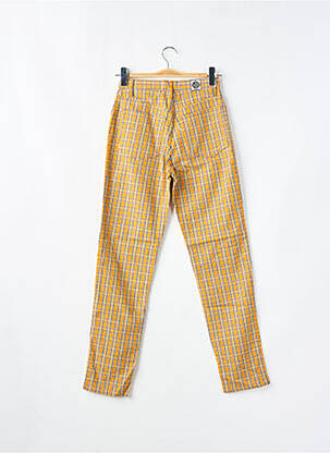 Pantalon slim țesătură poplin mărime normală galben BONAVENTURE femeie