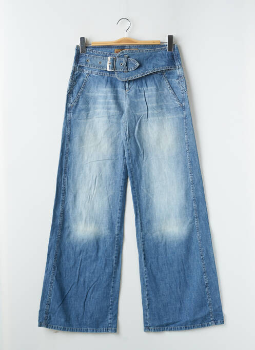 Pantalon drept închidere cu fermoar sub clapetă cu nasturi bej FREEMAN T.PORTER femme