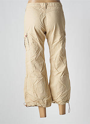 Pantalon 7/8 țesătură poplin mărime normală bej CIMARRON femeie