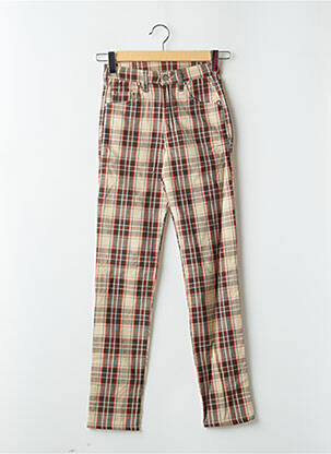 Pantalon slim talie înaltă talie înaltă maro CIMARRON femeie