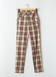 Pantalon slim buzunare talie înaltă maro CIMARRON femme