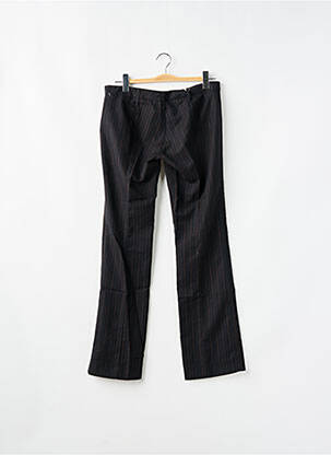 Pantalon drept închidere cu fermoar sub clapetă cu cârlig talie joasă negru LOIS femeie