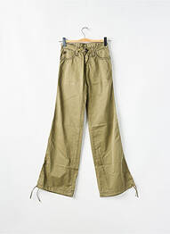 Pantalon evazat elasticitate talie înaltă verde LOIS femeie