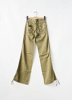 Pantalon evazat elasticitate talie înaltă verde LOIS femeie