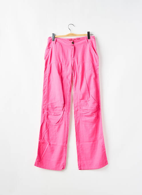 Pantalon drept roz MAGGIE femeie