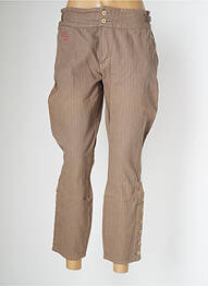Pantalon 7/8 țesătură poplin mărime normală maro SCHOOL RAG femeie