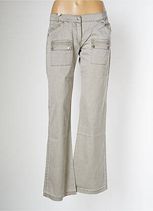 Pantalon evazat elasticitate talie joasă verde SESSUN femeie