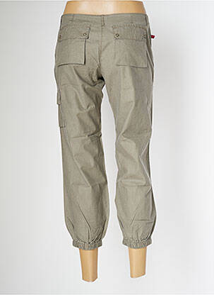 Pantalon cargo țesătură poplin talie joasă verde SESSUN femeie