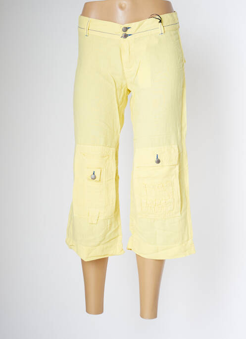 Pantalon trei sferturi galben SCHOOL RAG femeie