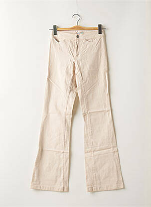 Pantalon evazat bej TEDDY SMITH femeie