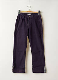 Pantalon trei sferturi croială dreaptă talie joasă violet TEDDY SMITH femeie