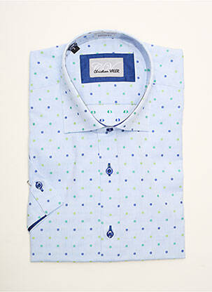 Cămașă cu mâneci scurte albastru CHRISTIAN VALER bărbat