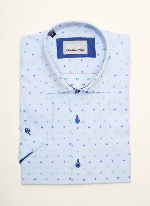 Cămașă cu mâneci scurte albastru CHRISTIAN VALER bărbat