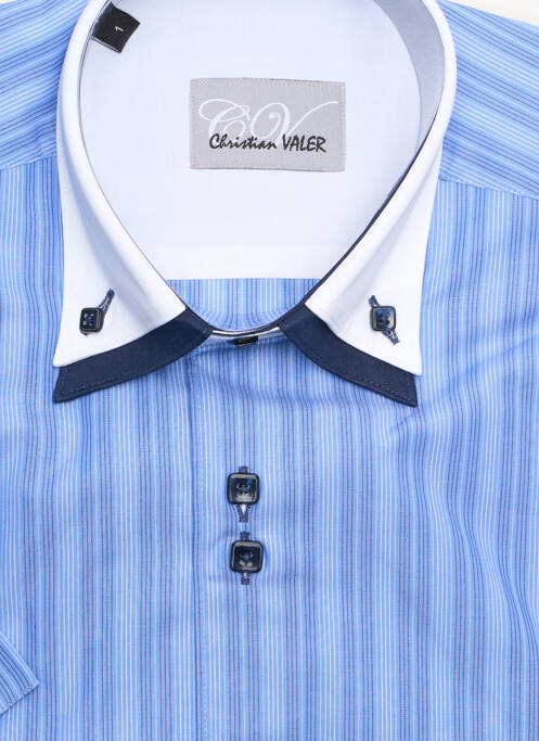 Cămașă cu mâneci scurte albastru CHRISTIAN VALER bărbat