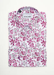 Cămașă imprimeu floral mâneci lungi violet CHRISTIAN VALER femme