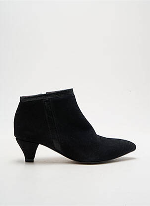 Botine/ghete țesătură satinată toc de 4 la 6 cm negru ALEGORY femeie