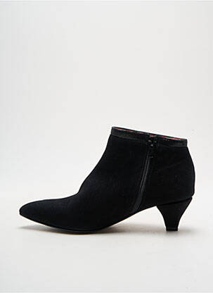 Botine/ghete țesătură satinată toc de 4 la 6 cm negru ALEGORY femeie