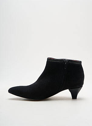 Botine/ghete țesătură satinată toc de 4 la 6 cm negru ALEGORY femeie