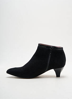 Botine/ghete țesătură satinată toc de 4 la 6 cm negru ALEGORY femeie