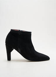 Botine/ghete țesătură satinată toc de 7 la 9 cm negru ALEGORY femme