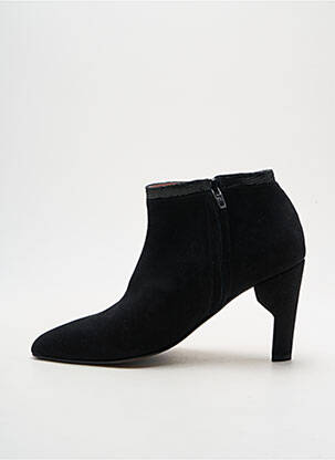 Botine/ghete țesătură satinată toc de 7 la 9 cm negru ALEGORY femeie