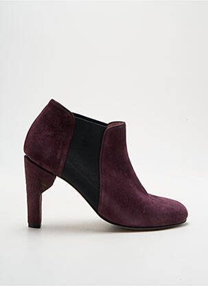Botine/ghete nubuc toc de 7 la 9 cm violet ALEGORY femeie