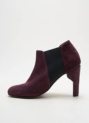 Botine/ghete nubuc toc de 7 la 9 cm violet ALEGORY femeie