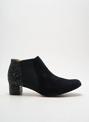 Botine/ghete nubuc toc de 4 la 6 cm negru ALEGORY femeie