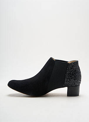 Botine/ghete nubuc toc de 4 la 6 cm negru ALEGORY femeie