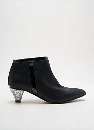 Botine/ghete material neted toc de 4 la 6 cm negru ALEGORY femeie