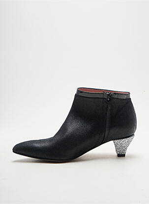 Botine/ghete material neted toc de 4 la 6 cm negru ALEGORY femeie