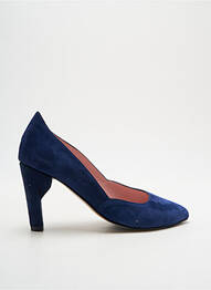 Pantofi cu toc nubuc toc de 7 la 9 cm albastru ALEGORY femme