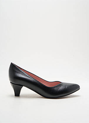 Pantofi cu toc țesătură satinată toc de 4 la 6 cm negru ALEGORY femeie
