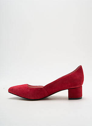 Pantofi cu toc nubuc toc de 4 la 6 cm roșu ALEGORY femeie