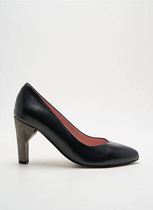 Pantofi cu toc țesătură satinată toc de 7 la 9 cm negru ALEGORY femeie