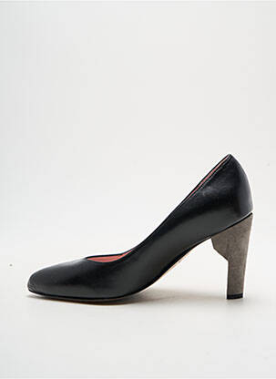 Pantofi cu toc țesătură satinată toc de 7 la 9 cm negru ALEGORY femeie