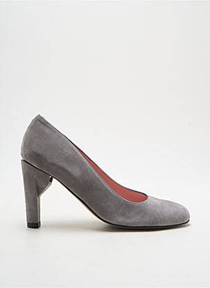 Pantofi cu toc nubuc toc de 4 la 6 cm gri ALEGORY femeie