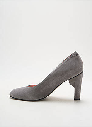 Pantofi cu toc nubuc toc de 4 la 6 cm gri ALEGORY femeie