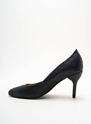 Pantofi cu toc țesătură satinată toc de 7 la 9 cm negru ALEGORY femeie