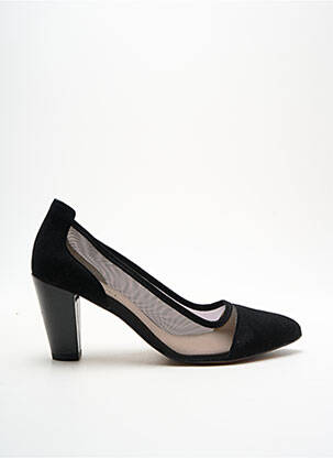 Pantofi cu toc nubuc toc de 4 la 6 cm negru ALEGORY femeie