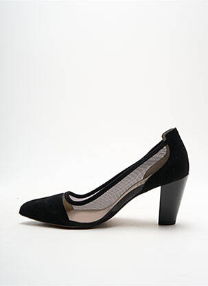 Pantofi cu toc nubuc toc de 4 la 6 cm negru ALEGORY femeie
