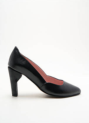 Pantofi cu toc țesătură satinată toc de 7 la 9 cm negru ALEGORY femeie