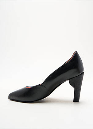 Pantofi cu toc țesătură satinată toc de 7 la 9 cm negru ALEGORY femeie