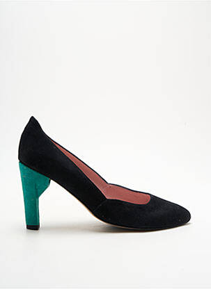 Pantofi cu toc nubuc toc de 7 la 9 cm negru ALEGORY femeie