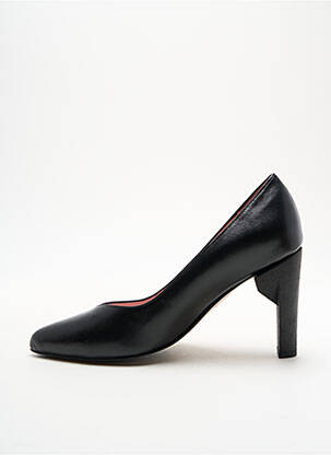 Pantofi cu toc țesătură satinată toc de 7 la 9 cm negru ALEGORY femeie