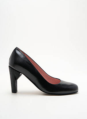 Pantofi cu toc țesătură satinată toc de 7 la 9 cm negru ALEGORY femeie