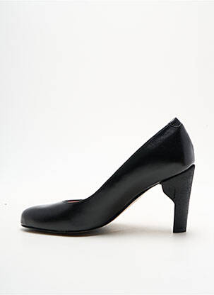 Pantofi cu toc țesătură satinată toc de 7 la 9 cm negru ALEGORY femeie