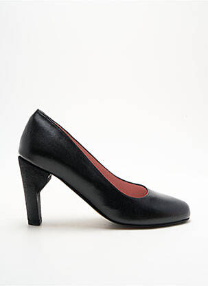 Pantofi cu toc țesătură satinată toc de 7 la 9 cm negru ALEGORY femeie