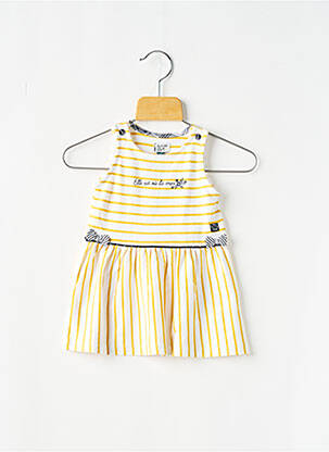 Rochie scurtă galben ELLE EST OU LA MER fată