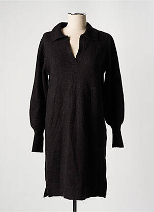 Rochie pulover croială dreaptă mâneci lungi negru KAFFE femeie